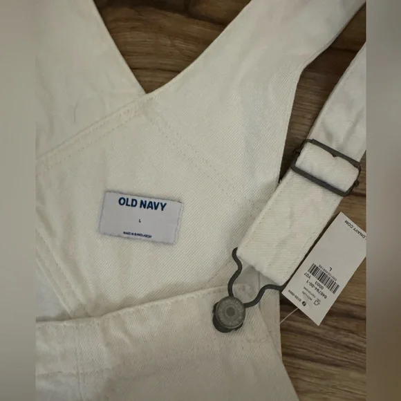 Old Navy White Denim Overalls - Picture 5 of 7